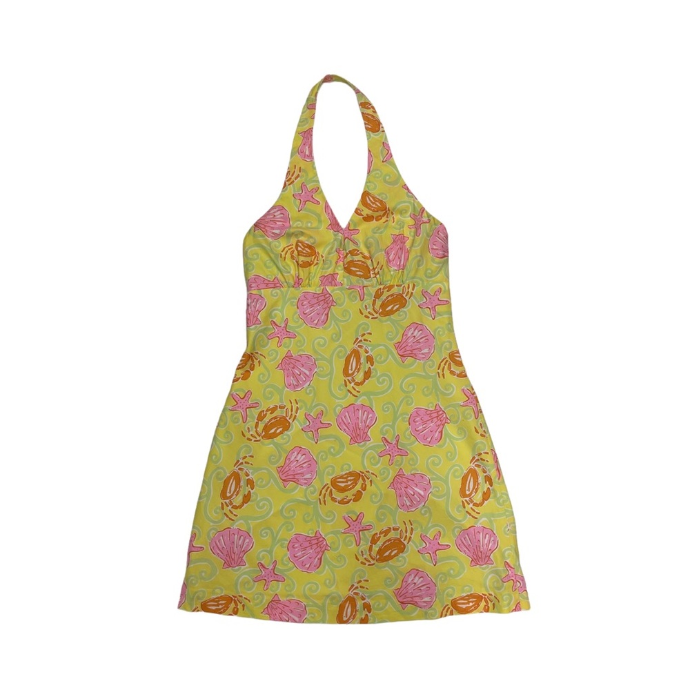 Vintage Lilly Pulitzer Yellow Halter Dress